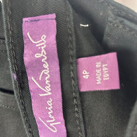 Gloria Vanderbilt Amanda Jeans 4P Black Supreme Stretch Tapered Leg Classic Rise - Picture 8 of 8